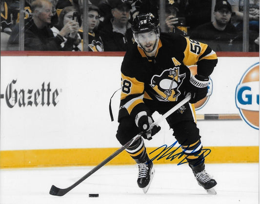 Signed Kris Letang Pittsburgh Penguins Autographed 8x10 Photo #1 Original