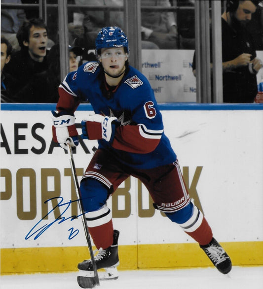 Signed Zac Jones New York Rangers Autographed 8x10 Photo #3 Original
