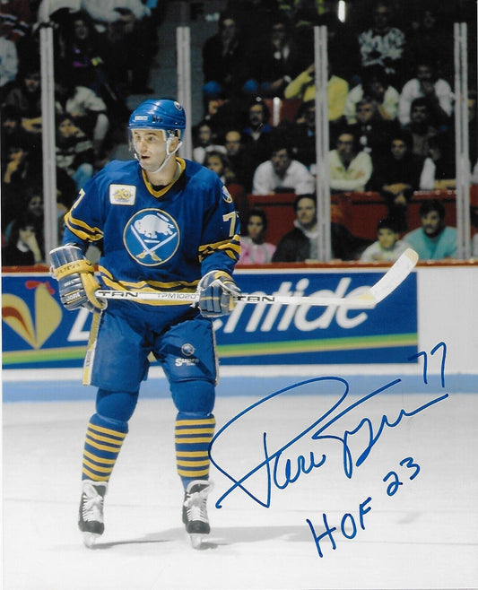 Signed Pierre Turgeon Buffalo Sabres 8x10 Photo #4 Inscribed with HOF 23