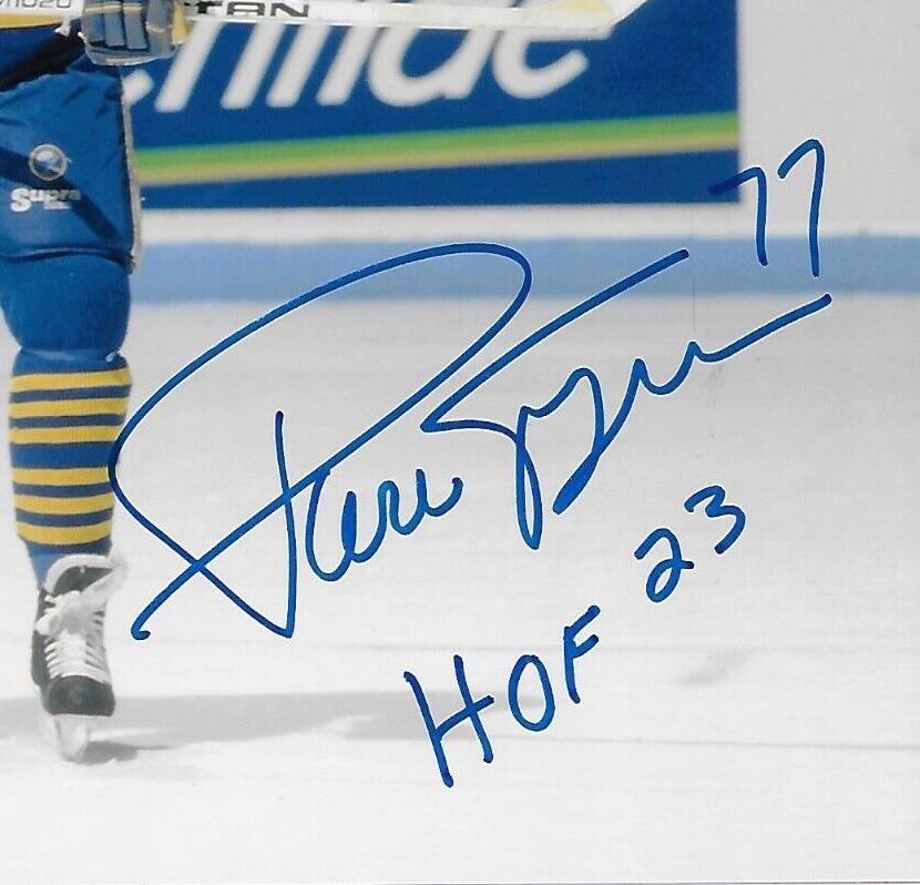 Signed Pierre Turgeon Buffalo Sabres 8x10 Photo #4 Inscribed with HOF 23