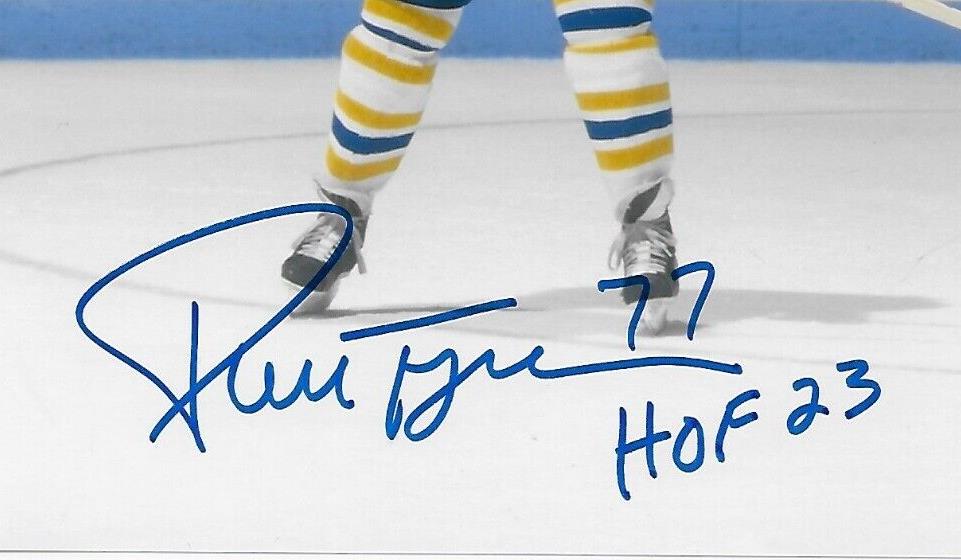 Signed Pierre Turgeon Buffalo Sabres 8x10 Photo #3 Inscribed with HOF 23