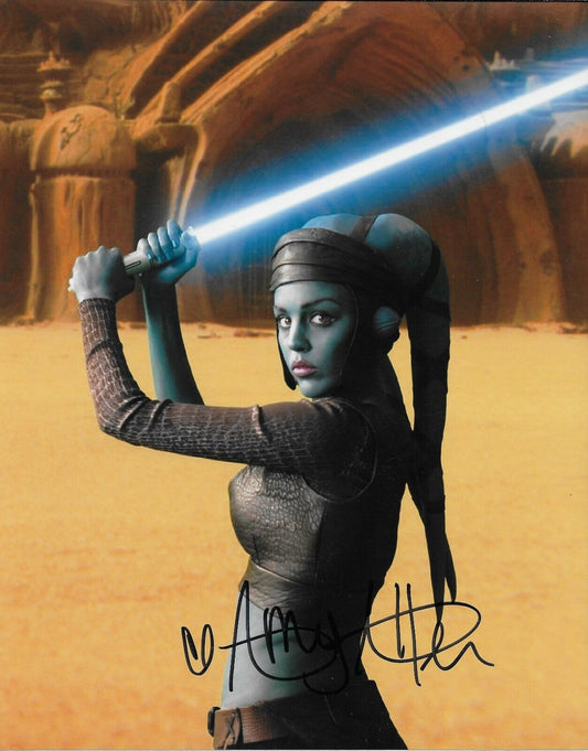 Signed Amy Allen Star Wars Aayla Secura Autographed 8x10 Photo #1 Original