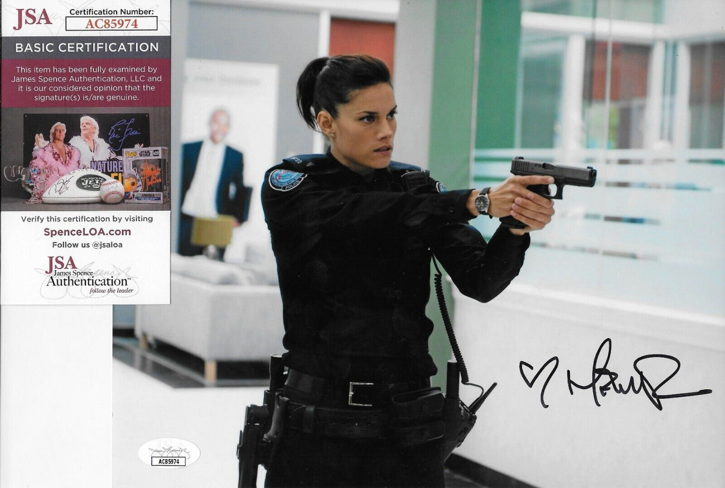 Signed Missy Peregrym FBI Rookie Blue 8x10 Photo #4 with JSA Authentication
