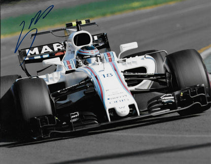 Signed Lance Stroll Williams Martini Racing Formula 1 8x10 Photo #1 Original