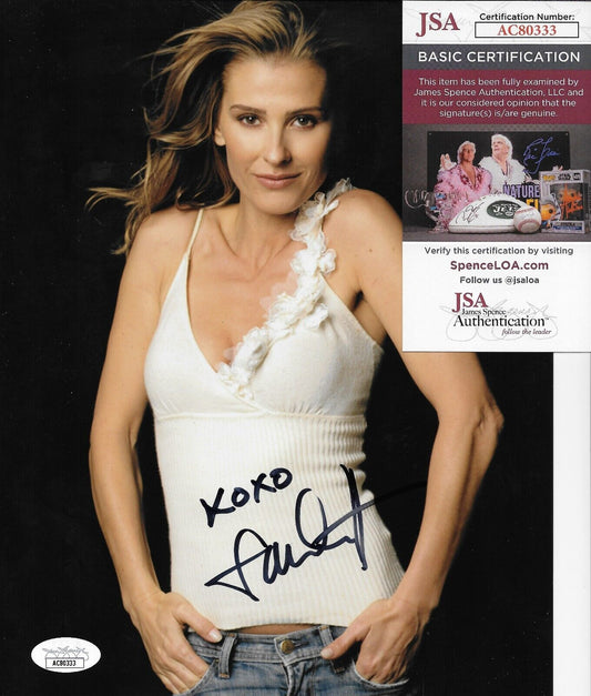 Signed Sandra Hess Sonya Blade Mortal Kombat Annihilation 8x10 Photo #2 Original