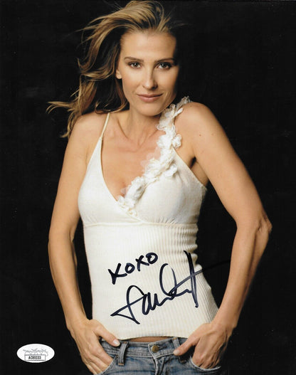 Photo originale signée Sandra Hess Sonya Blade Mortal Kombat Annihilation 8x10 #2