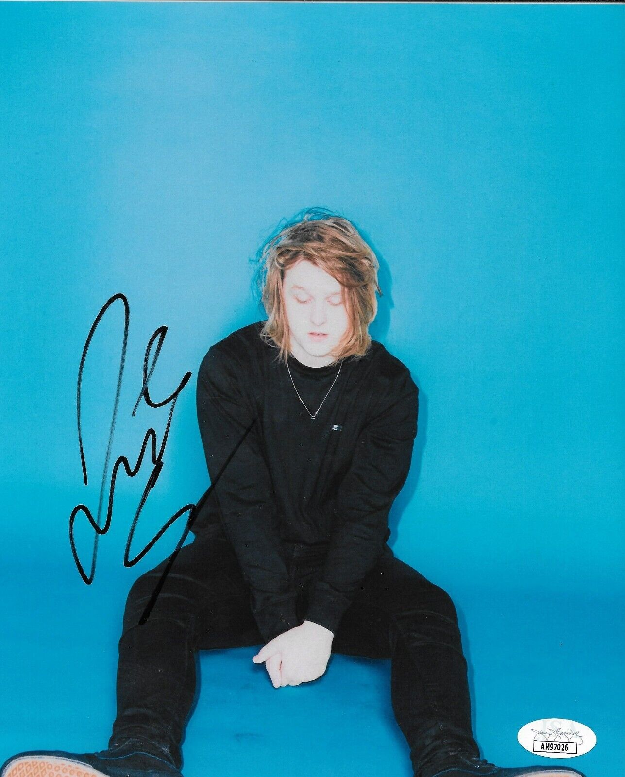 Photo 8x10 autographiée de Lewis Capaldi n°1 originale avec authentification JSA