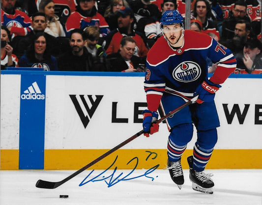 Signed Vincent Desharnais Edmonton Oilers Autographed 8x10 Photo #3 Original