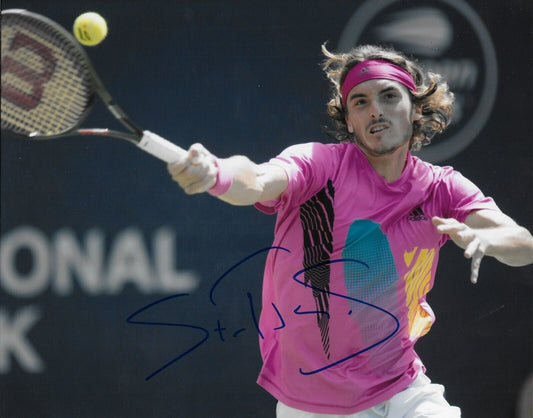 Photo dédicacée 8x10 de Stefanos Tsitsipas ATP Tennis #1 Original