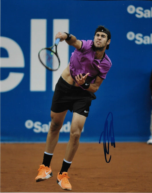 Photo autographiée 8x10 de Karen Khachanov ATP Tennis #1 Original