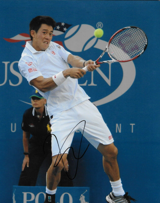 Photo autographiée 8x10 de Kei Nishikori ATP Tennis #2 originale