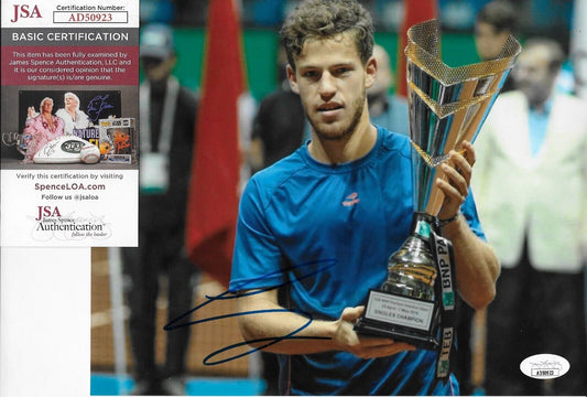 Photo originale signée Diego Schwartzman ATP Tennis 8x10 #1 avec authentification JSA