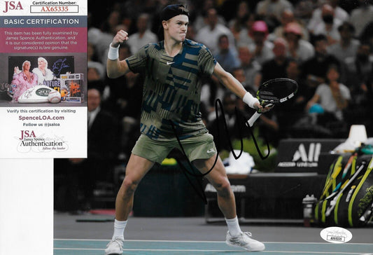 Photo originale signée Holger Rune ATP Tennis 8x10 #3 avec authentification JSA