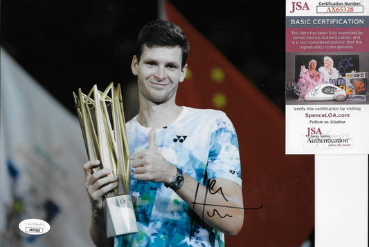 Photo 8x10 originale signée Hubert Hurkacz ATP Tennis #5 avec authentification JSA