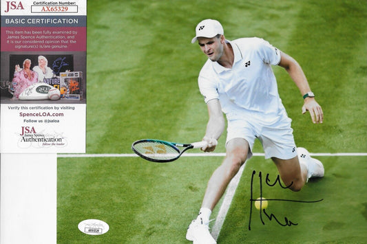 Photo originale signée Hubert Hurkacz ATP Tennis 8x10 #6 avec authentification JSA