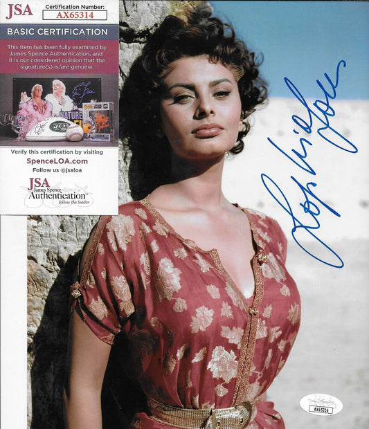 Signed Sophia Loren Autographed Original 8x10 Photo #2 with JSA Authentication