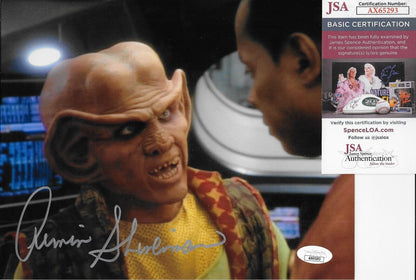 Photo originale 8x10 signée Armin Shimerman de Star Trek #1 Authentification JSA