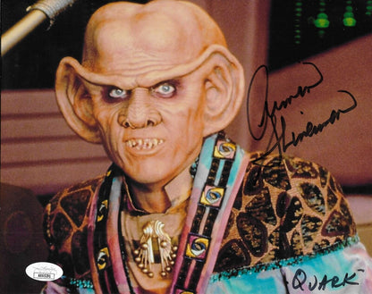 Photo originale 8x10 signée Armin Shimerman de Star Trek #3 Authentification JSA
