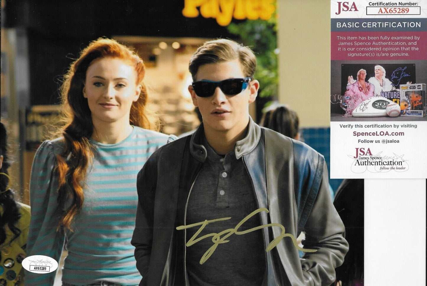Photo autographiée Tye Sheridan Cyclops X-Men 8x10 #2 avec authentification JSA