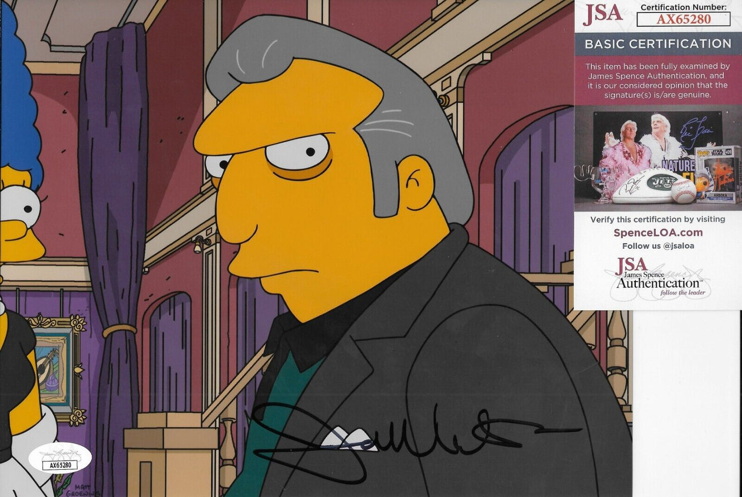 Photo originale 8x10 des Simpsons signée par Joe Mantegna #2 avec authentification JSA