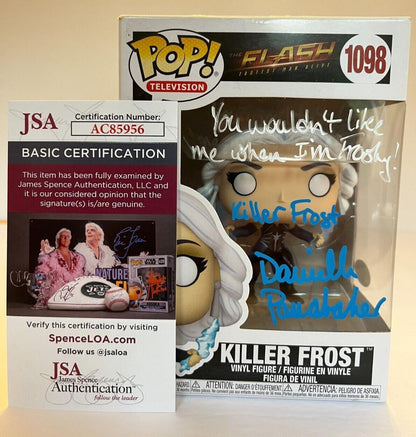 Funko Pop Killer Frost Flash autographié par Danielle Panabaker JSA Cert