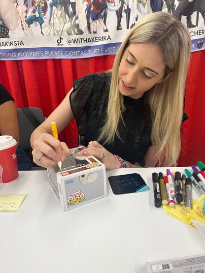 Signed Erika Harlacher autographed  Elizabeth Seven Deadly Funko Pop JSA Cert