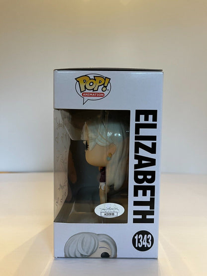 Signed Erika Harlacher autographed  Elizabeth Seven Deadly Funko Pop JSA Cert