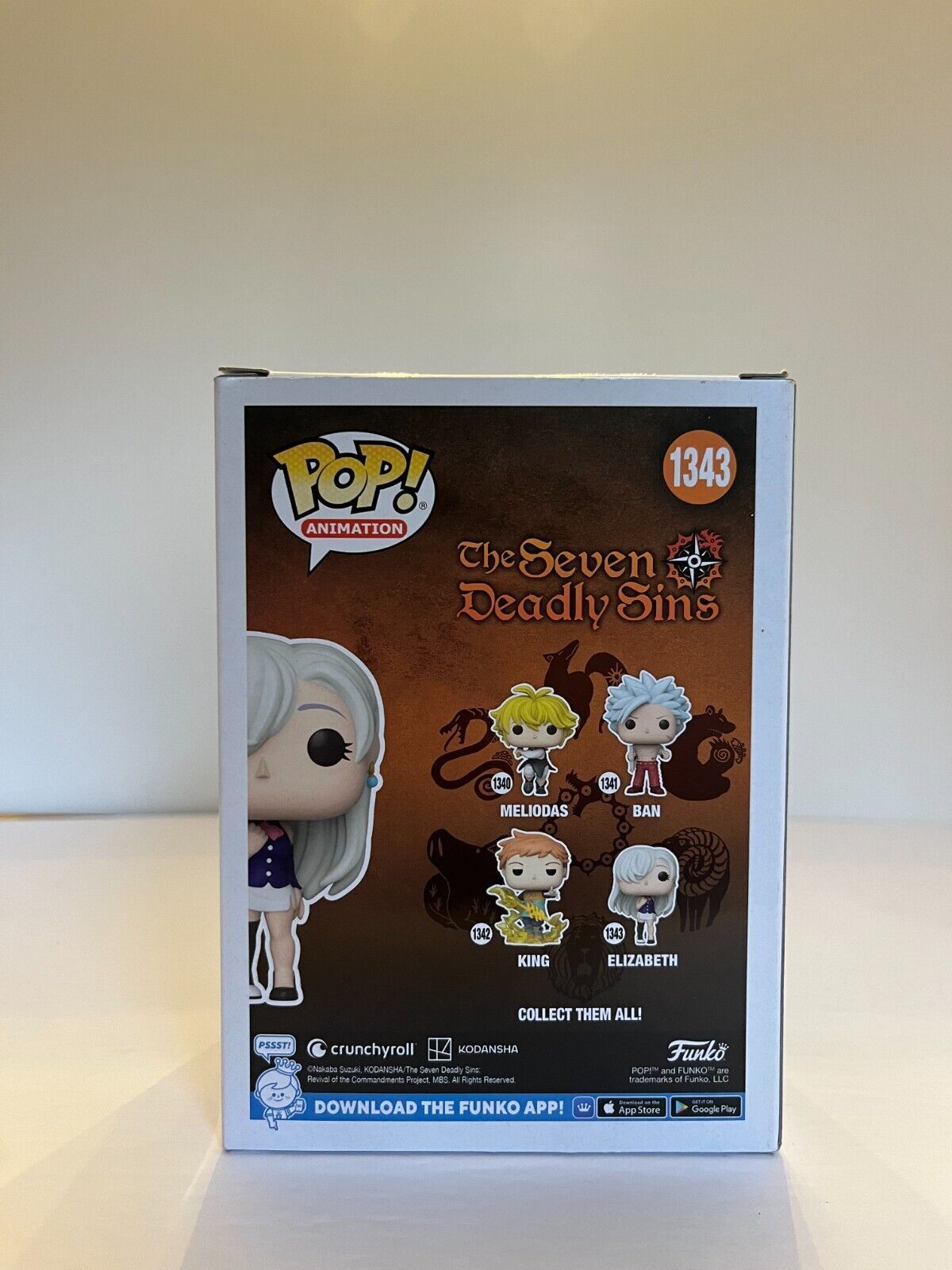 Signed Erika Harlacher autographed  Elizabeth Seven Deadly Funko Pop JSA Cert