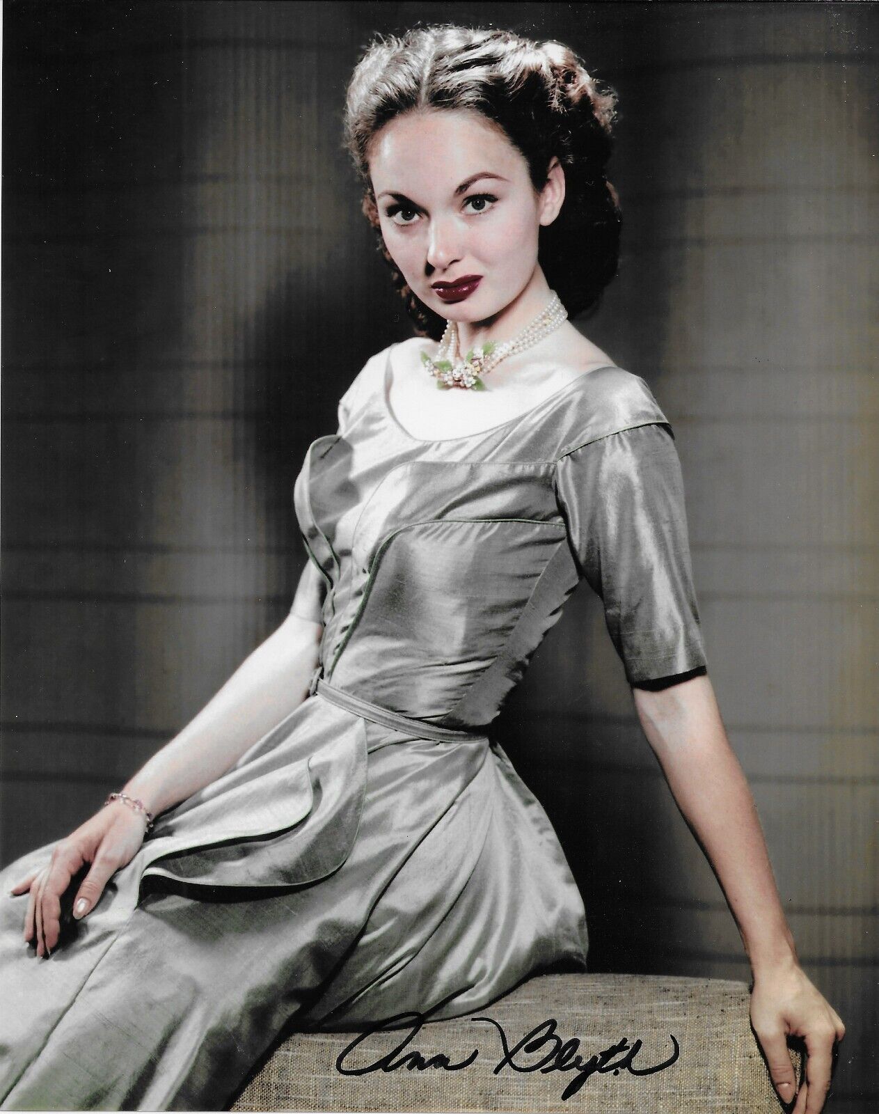 Photo originale autographiée de l'actrice Ann Blyth 8x10 #2