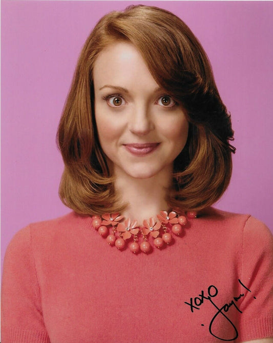 Signed Jayma Mayes Actress Glee Smurfs Autographed 8x10 Photo #1 Original