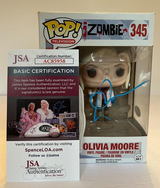 Signed Rose McIver autographed Izombie Olivia Moore Funko Pop JSA Cert