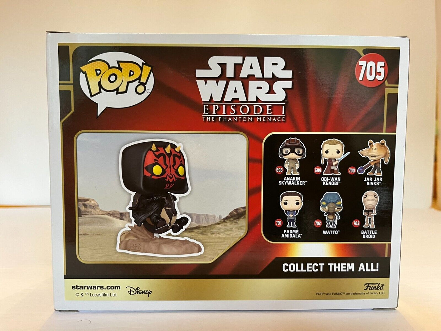 Signed Ray Park autographed Star Wars Darth Maul Funko Pop JSA Cert