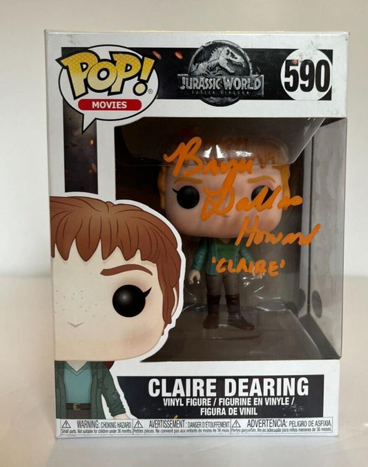 Signed Bryce Dallas Howard autographed Jurassic park Clare Funko Pop JSA Proof 2