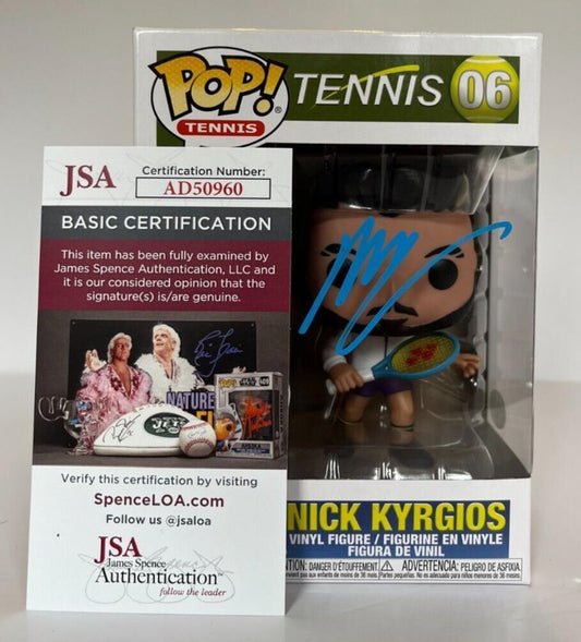 Signed Nick Kyrgios autographed Tennis Funko Pop JSA cert
