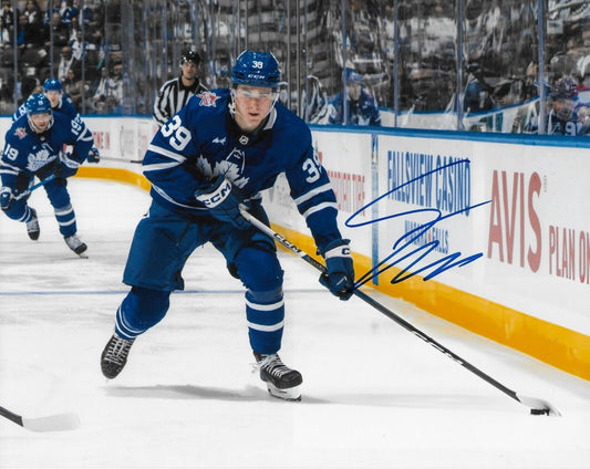 Photo autographiée 8x10 de Fraser Minten, Maple Leafs de Toronto, n° 2, originale