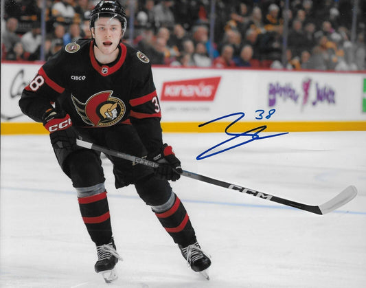 Photo originale 8x10 signée Zack Ostapchuk Sénateurs d'Ottawa Sens de Belleville #2