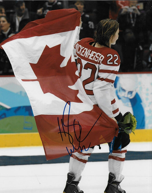 Signed Haley Wickenheiser Team Canada Womens Hockey 8x10 Photo #1 Original