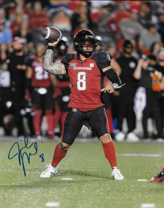 Signed Jeremiah Masoli Ottawa RedBlacks Autographed 8x10 Photo #3 Original