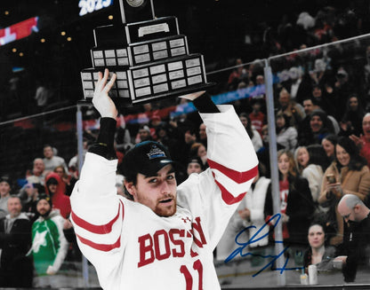 Signed Montreal Canadiens Luke Tuch Boston University 8x10 Photo #3 Original