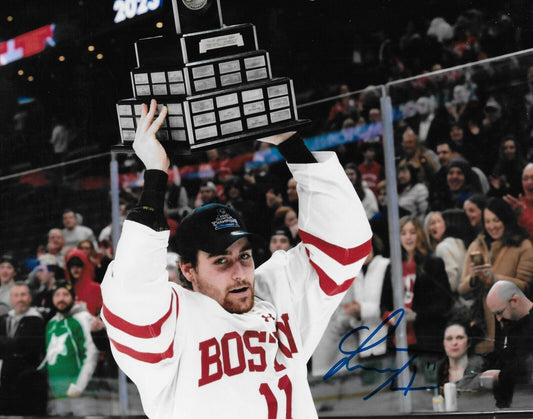 Signed Montreal Canadiens Luke Tuch Boston University 8x10 Photo #3 Original