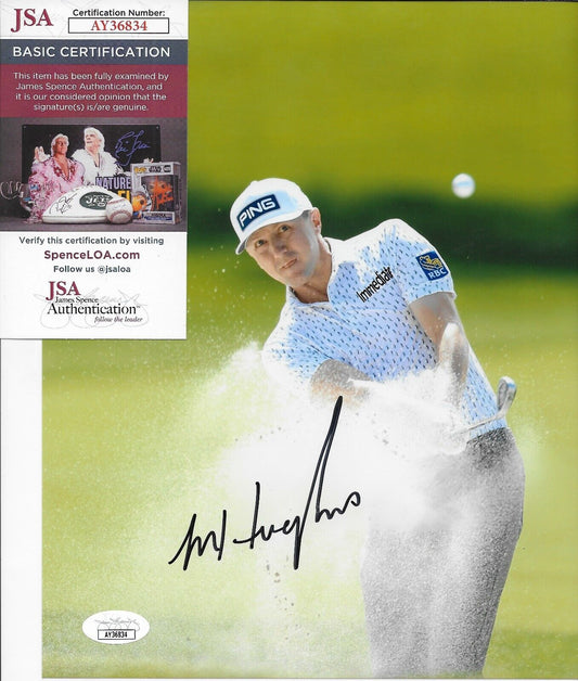 Signed Mackenzie Hughes PGA Golf Autographed 8x10 Photo #2 w JSA Authentication