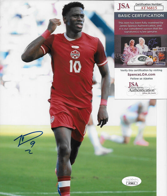 Signed Jonathan David FC Team Canada Soccer 8x10 Photo #1 w JSA Authentication