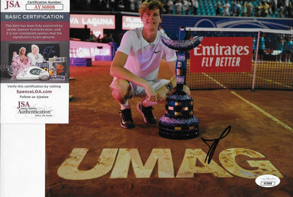 Photo originale signée Jannik Sinner ATP Tennis 8x10 #2 avec authentification JSA