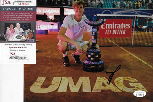 Photo originale signée Jannik Sinner ATP Tennis 8x10 #2 avec authentification JSA