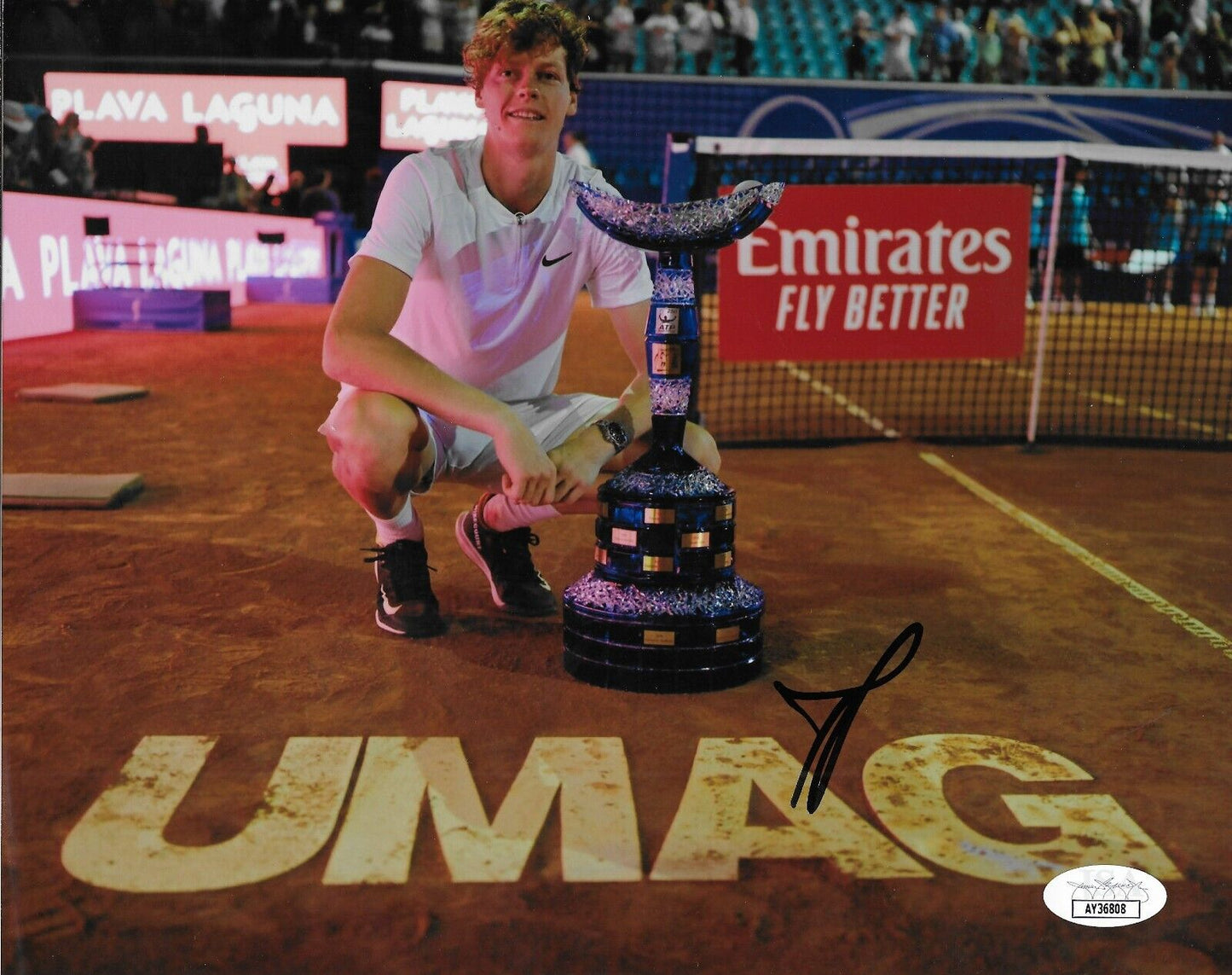 Photo originale signée Jannik Sinner ATP Tennis 8x10 #2 avec authentification JSA