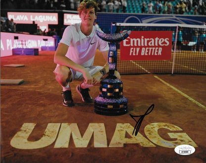 Photo originale signée Jannik Sinner ATP Tennis 8x10 #2 avec authentification JSA