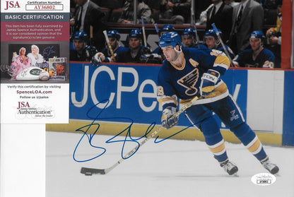 Signed Brendan Shanahan St. Louis Blues 8x10 Photo #3 with JSA Authentication
