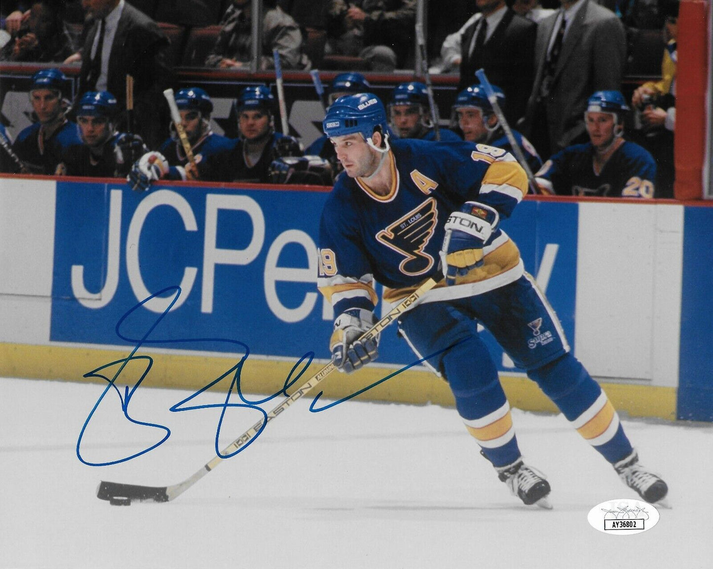 Signed Brendan Shanahan St. Louis Blues 8x10 Photo #3 with JSA Authentication