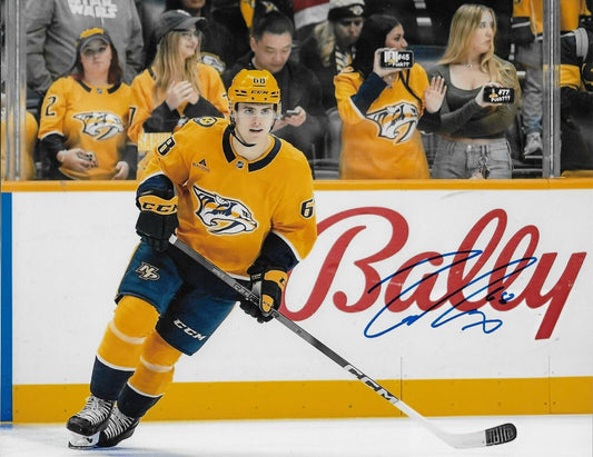 Photo autographiée 8x10 signée Zachary L'Heureux des Nashville Predators #1