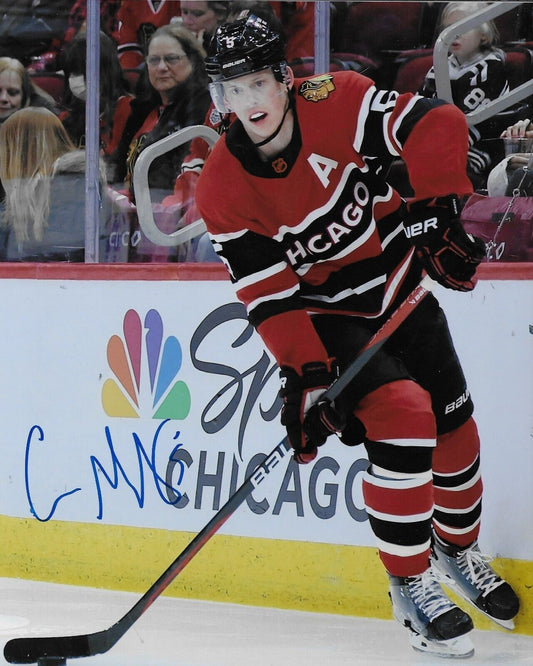 Photo 8x10 autographiée par Connor Murphy des Blackhawks de Chicago #3 originale